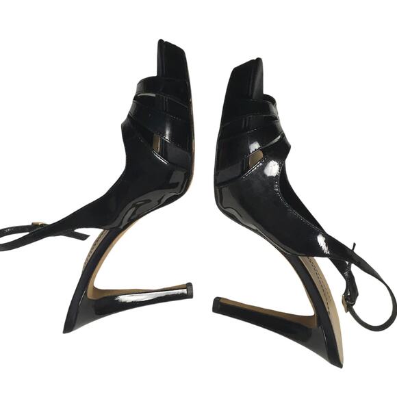 Kate Spade Heels Slingback Black Open Toe Stiletto Women's 9 High Heel Shoe - Picture 6 of 15